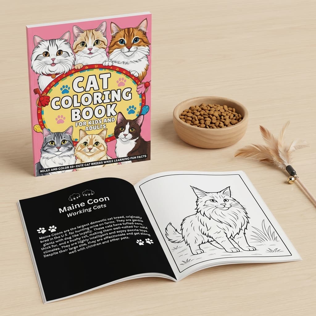 Cat Coloring Book: A Cozy Coloring Ritual for Cat People (Kids + Adults)