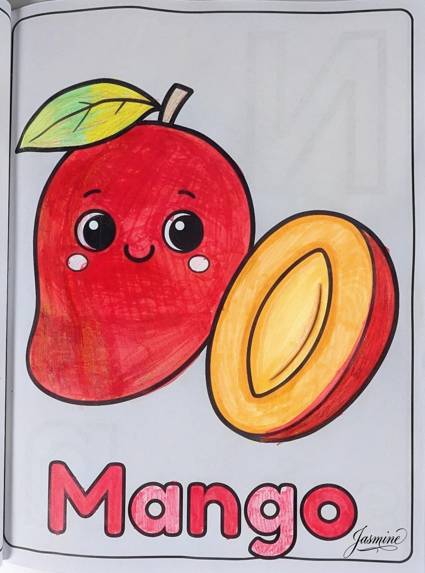 Tropical Mango Coloring Page