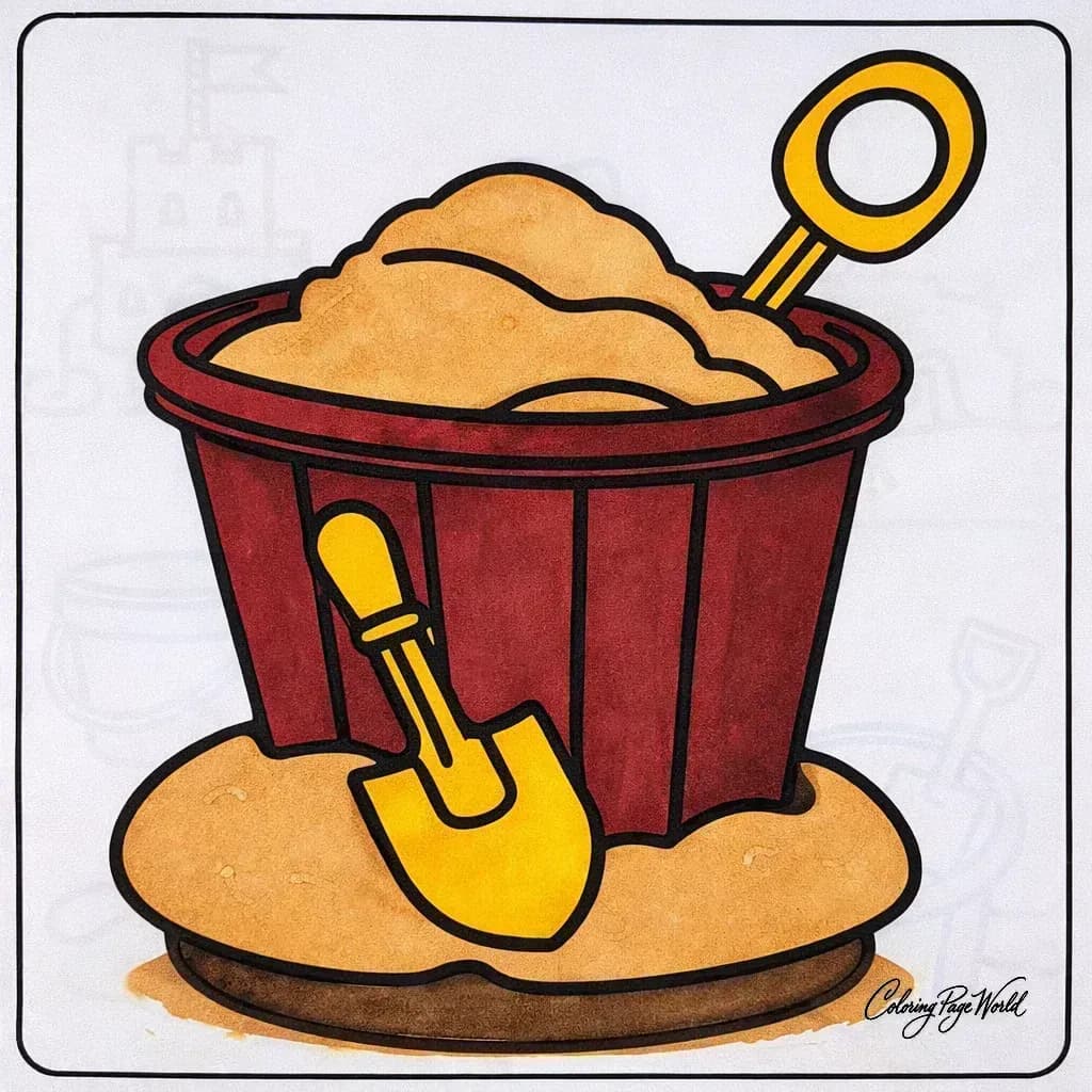 Beach Bucket and Sand Toys