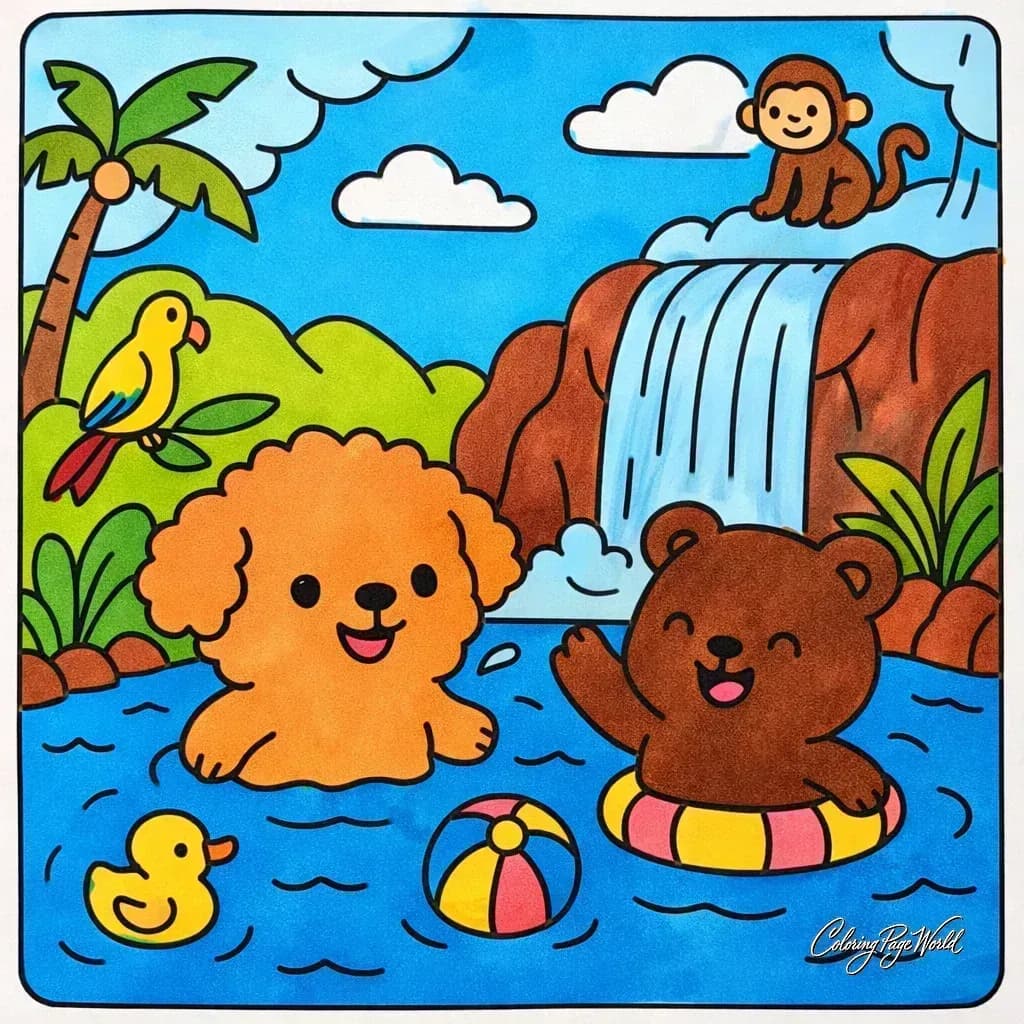 Cozy Summer Waterfall Adventure