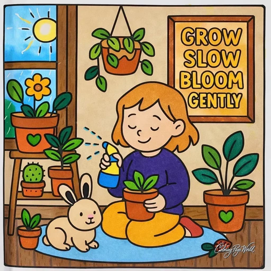 Grow Slow, Bloom Gently: Cozy Girl Moment