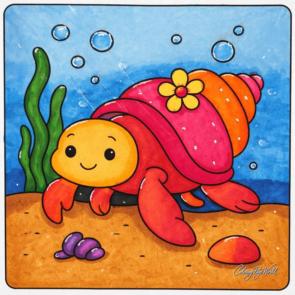 Happy Little Hermit Crab Friend