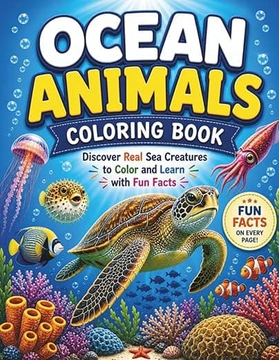 Ocean Animals Coloring Book